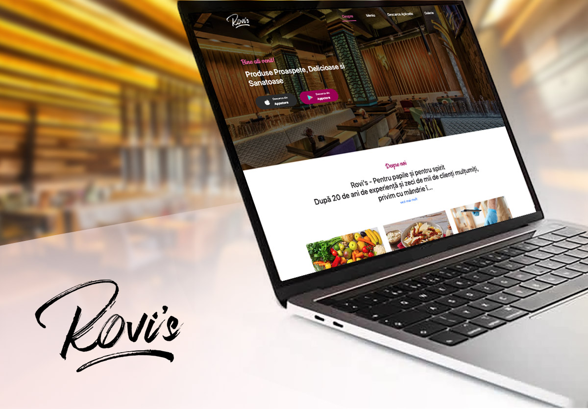Rovi`s Bar - Landing Page for Mobile App presentation